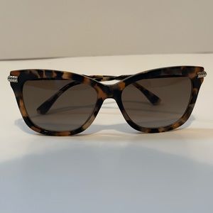 Jimmy Choo Shade/S Sunglasses Women’s Size 55-16-140 Tortoise Silver Trim